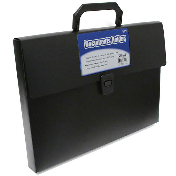 Documents Holder Black with Handle Bazic Products