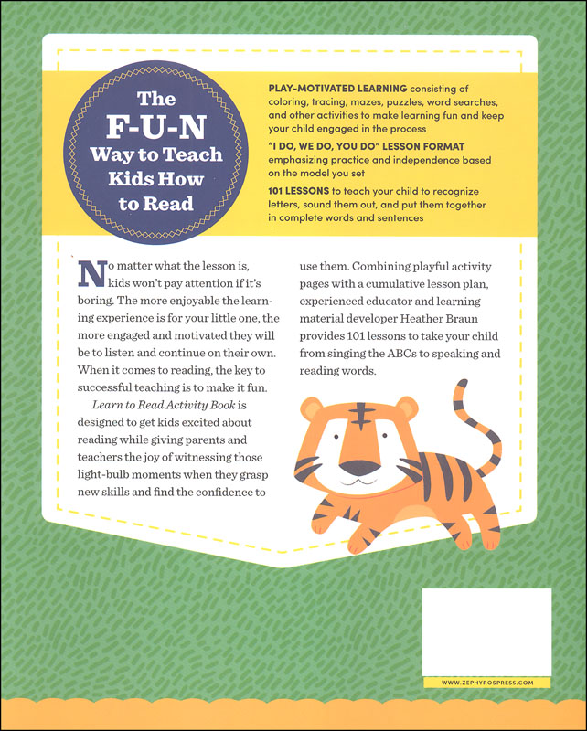 Learn to read activity book zephyros press 9781939754523