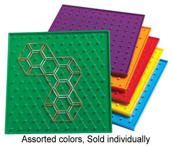 Geoboard 9" 11x11 Pin Double-sided w/ Rubber Bands