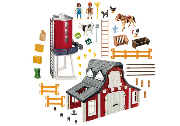 playmobil country barn with silo