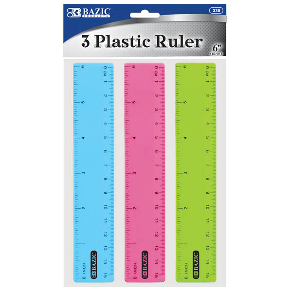 Rulers 6" Plastic (3/pack)