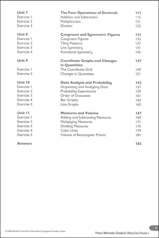 Extra Practice for Primary Math 4 Standards Edition | Marshall