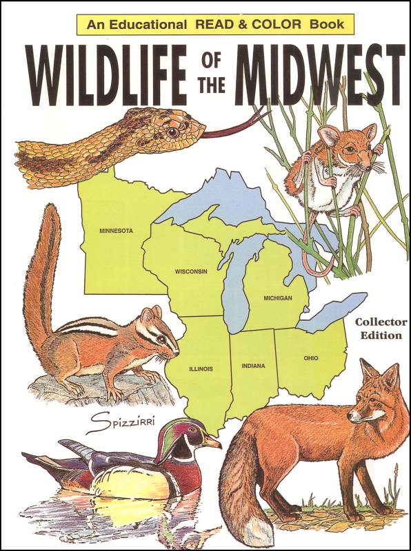 Wildlife of the Midwest Coloring Book