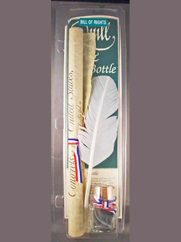 Bill of Rights Quill & Ink Bottle with Document Set