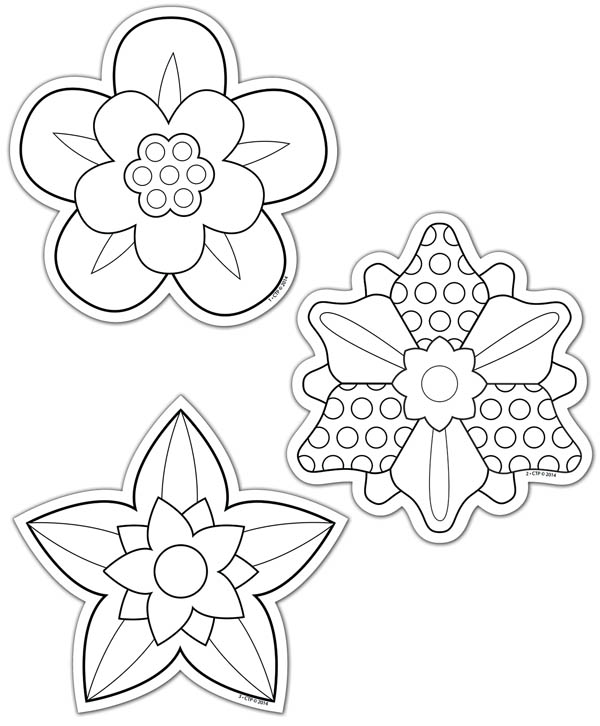 Color Me Cut-Outs: Flowers (pack of 36) | Creative Teaching Press ...