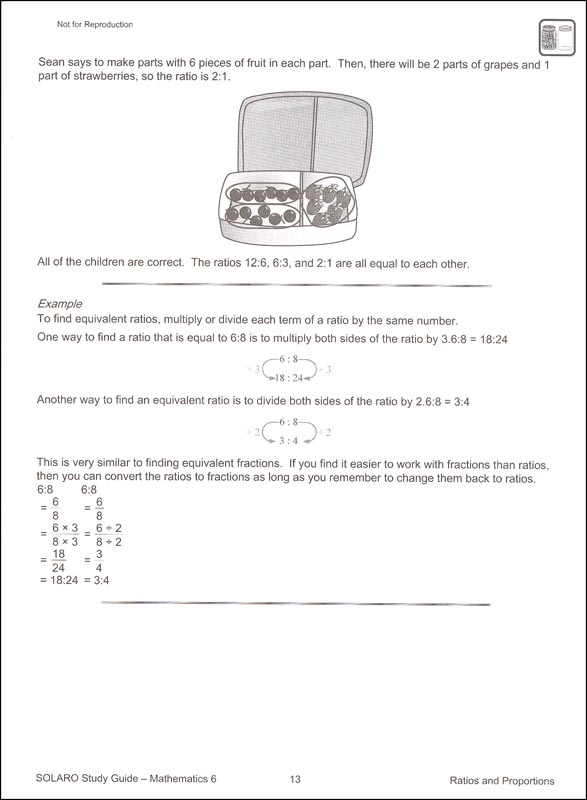 Common core mathematics grade 6 solaro study guide castle rock