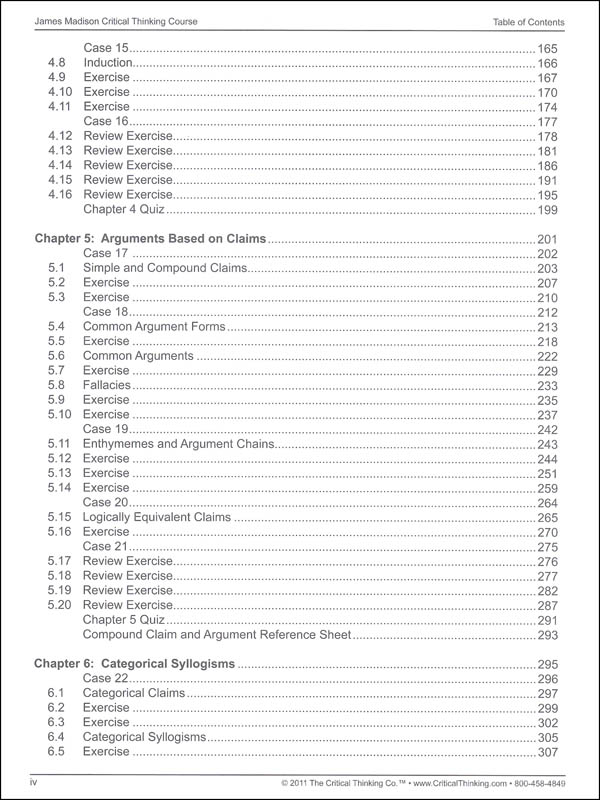 james madison critical thinking course answers