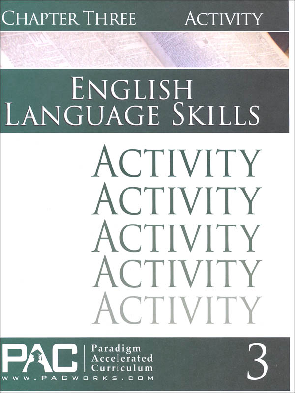 English I: Language Skills Chapter 3 Activities
