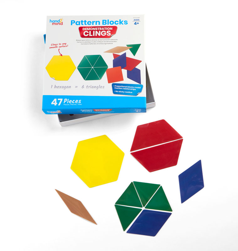 Pattern Blocks Demo Clings (Manipulative Clings) | Hand2Mind