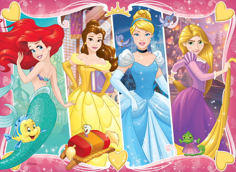 Heartsong Glitter Puzzle - 60 piece (Disney Princess) | Ravensburger