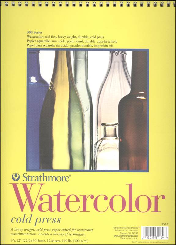 Watercolor Pad, 9" x 12" - 12 Sheets (Strathmore 300 Series)