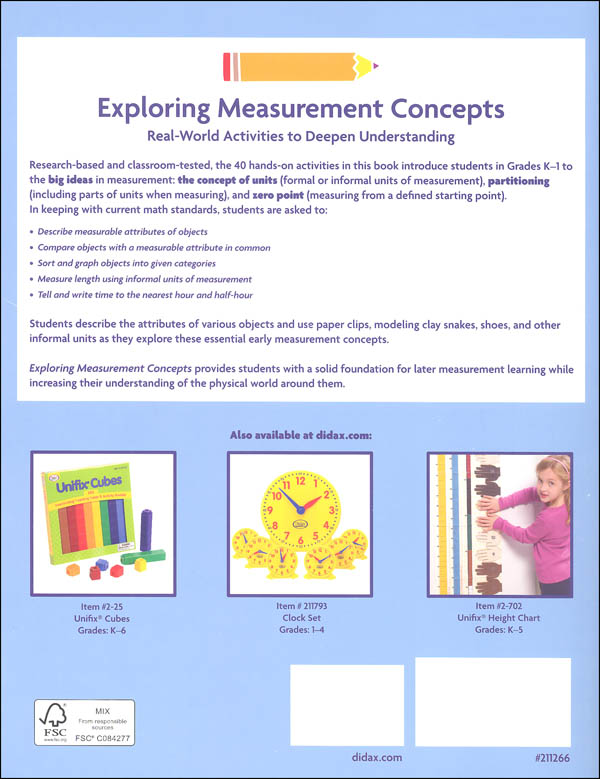 Exploring Measurement Concepts Grades K-1 | Didax | 9781583247341