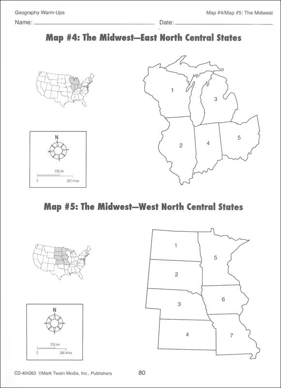 geography warm ups grades 5 8 mark twain media 9781622236428