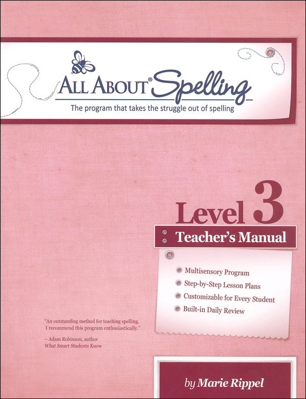 All About Spelling Level 3 Teacher's Manual