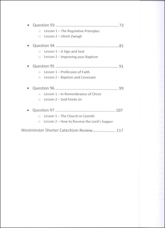 Westminster Shorter Catechism for Kids: Workbook 7 - Sacraments ...