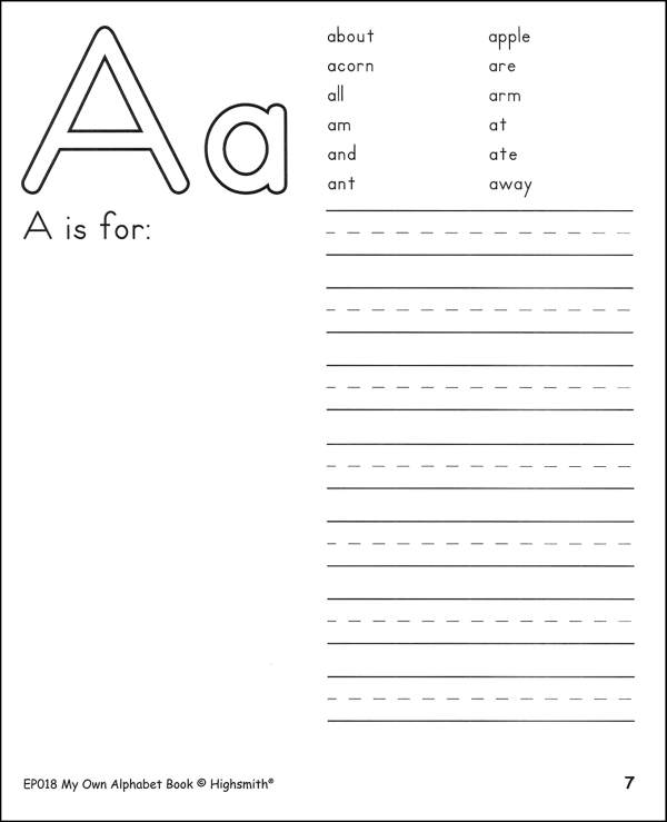 my alphabet book edupress 9781564729477