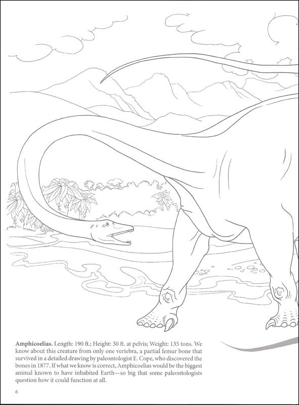 Mega Dinosaurs Coloring Book | Dover Publications | 9780486833965