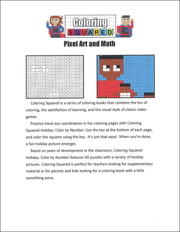 Coloring Squared: Holiday Color by Number | Coloring Squared