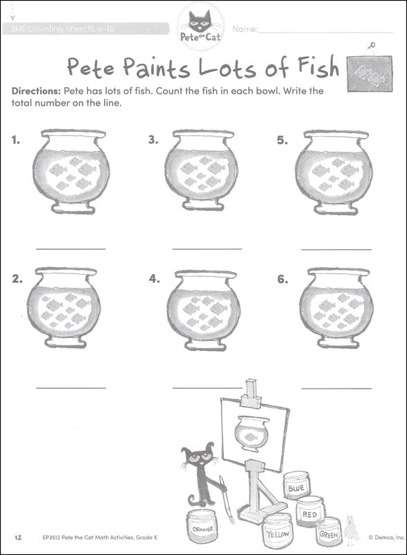 Pete the Cat Math Workbook: Kindergarten | Edupress | 9781564723741