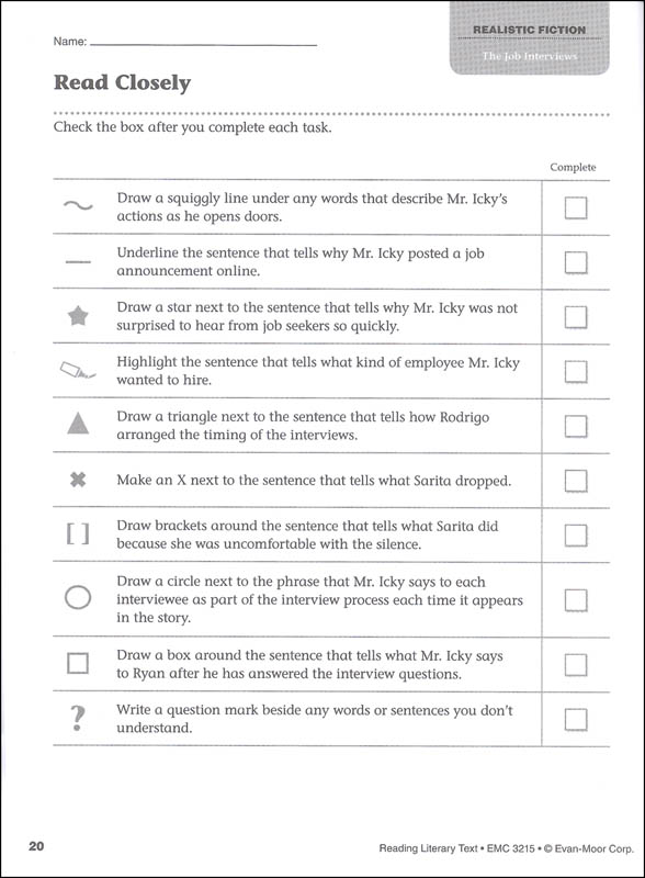 Reading Literary Text Grade 5 Teacher Core Lessons) Evan