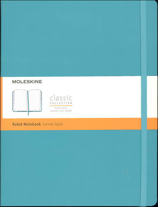 Classic Reef Blue Hardcover X-Large Notebook - Ruled