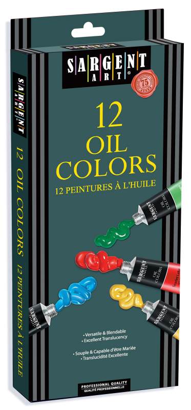 Oil Colors 12 Tube Paint Set