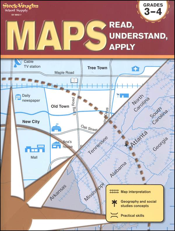 Maps: Read, Understand, Apply Grades 3-4