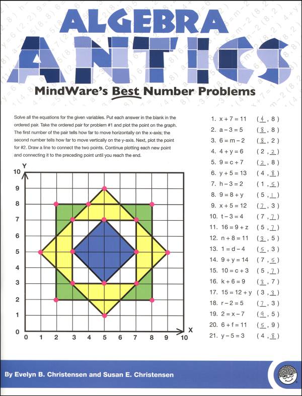Algebra Antics Math Mosaics MindWare 9781933054896