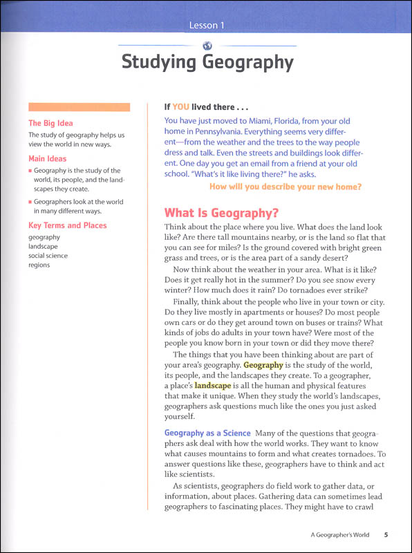 World Geography Western World Homeschool Package Houghton Mifflin