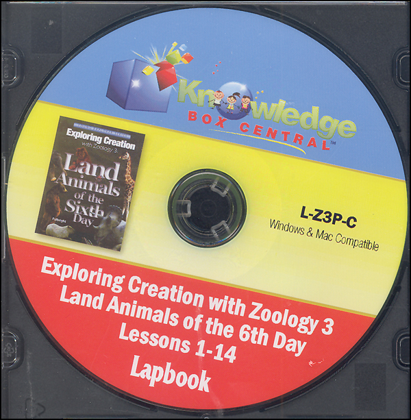 Apologia Exploring Creation With Zoology 3 Complete Lapbook Package CD-ROM