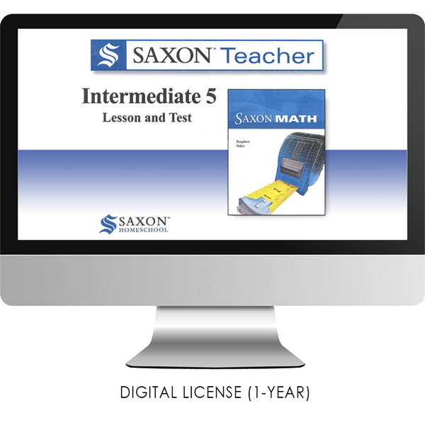 Saxon Math Homeschool Intermediate Teacher Digital License 1 Year Digital Level 5