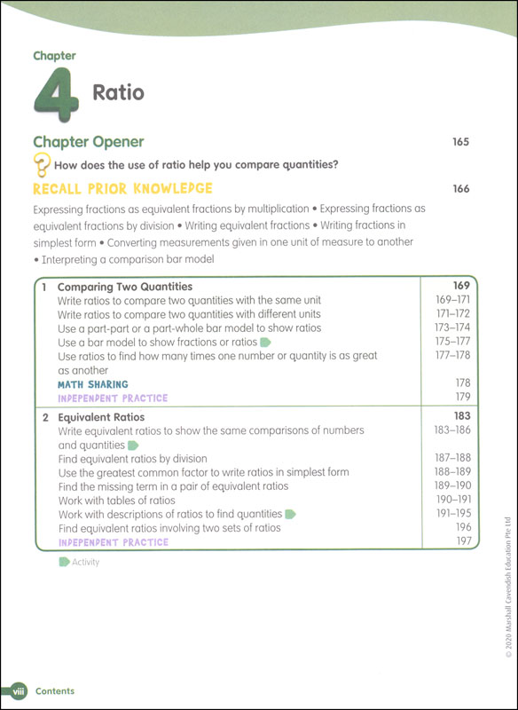 Math in Focus 2020 Student Edition Course 1A Marshall Cavendish