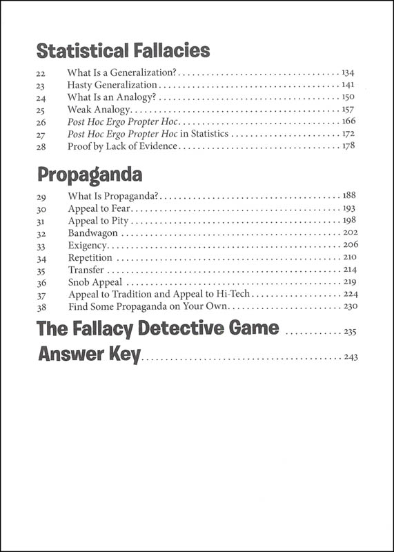 Fallacy Detective Workbook Edition | Christian Logic | 9780974531571