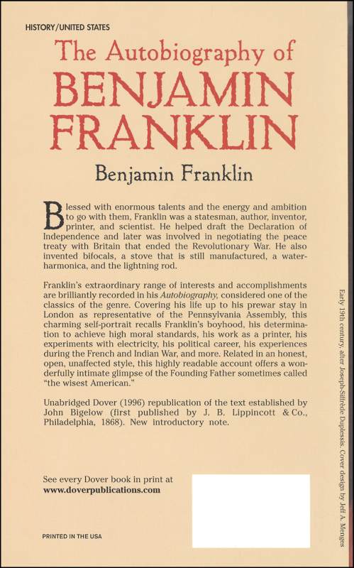 autobiography of benjamin franklin text