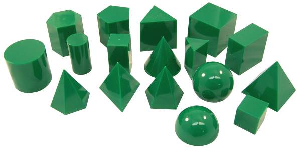Geometric Solids, Plastic, 5 cm, 17 pc