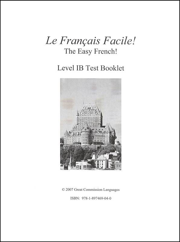 Easy French Level 1B Test Book