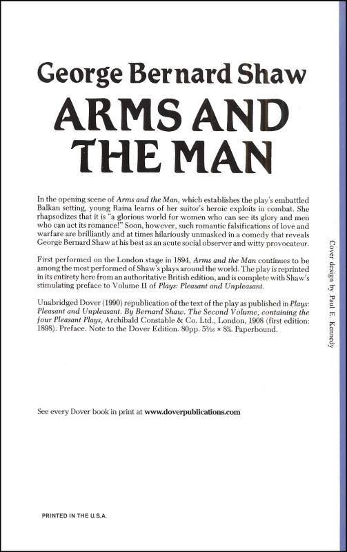 Arms and the Man Dover Publications 9780486264769