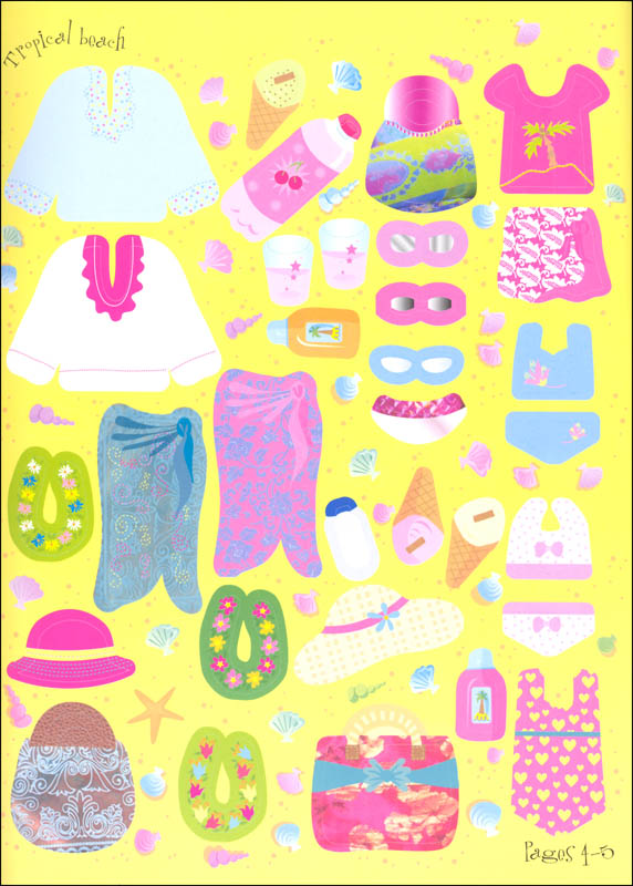 Sticker Dolly Dressing on Vacation Usborne 9780794537913