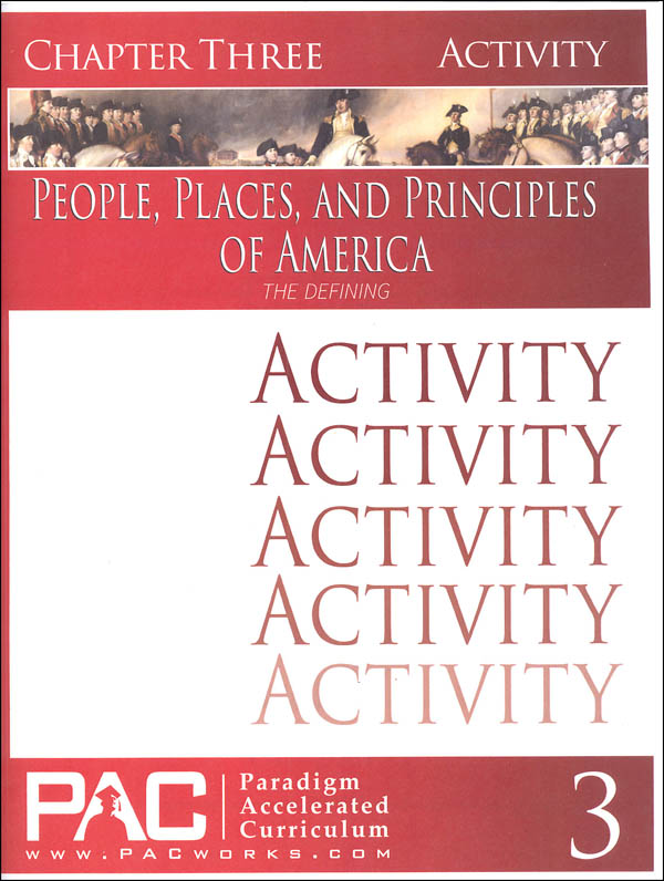 People, Places, and Principles of America Chapter 3 Activities