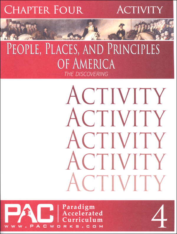 People, Places, and Principles of America Chapter 4 Activities