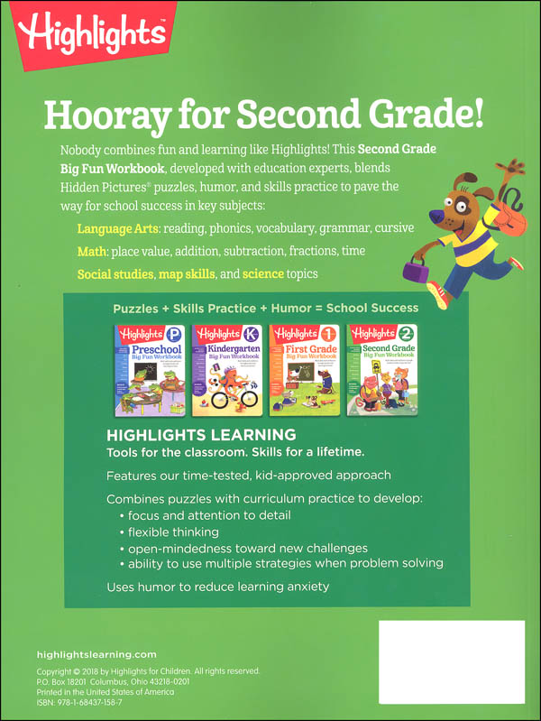 Second Grade Big Fun Workbook | Highlights for Children | 9781684371587
