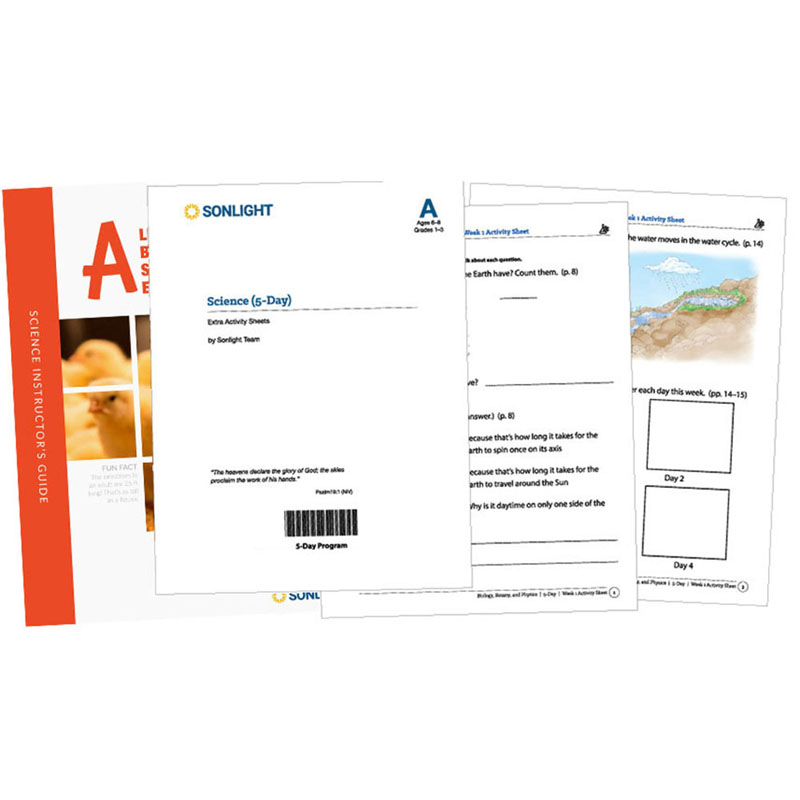 Science Level A 5-Day Extra Activity Sheets (2021)