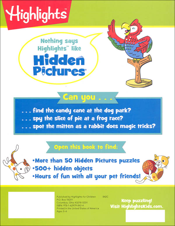 Sticker Hidden Pictures: Pet Puzzles | Highlights for Children