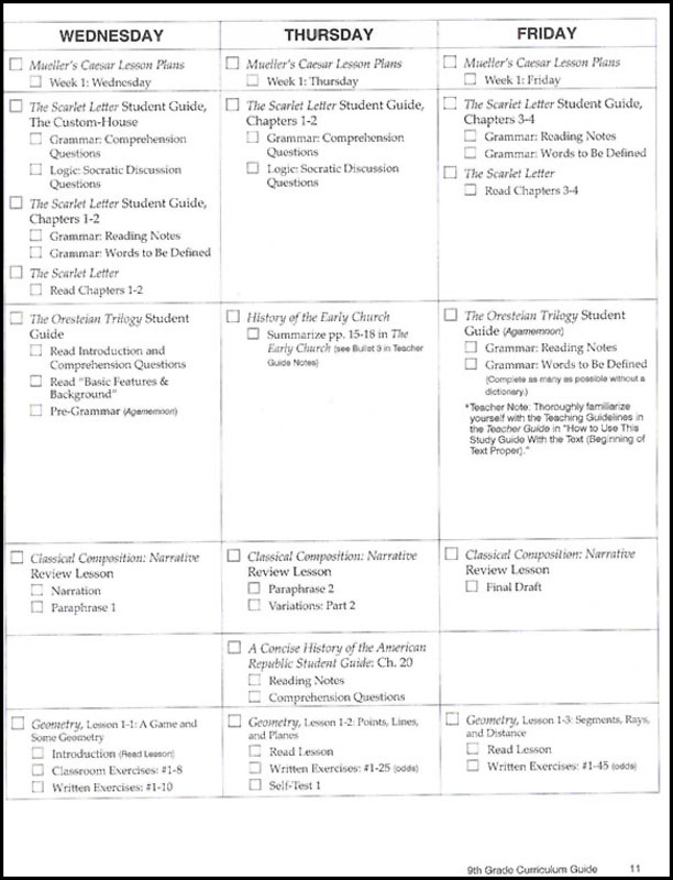 Tenth Grade Curriculum Manual | Memoria Press | 9781615387809