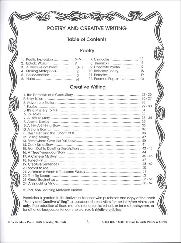 Narrative poem rules picture