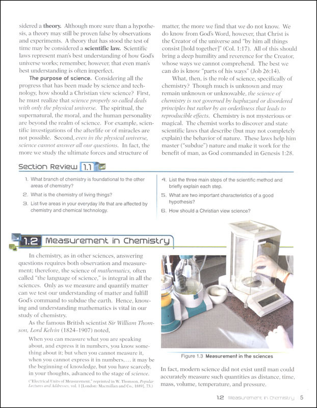 Chemistry Homeschool Student Kit A Beka Book   047433i08 