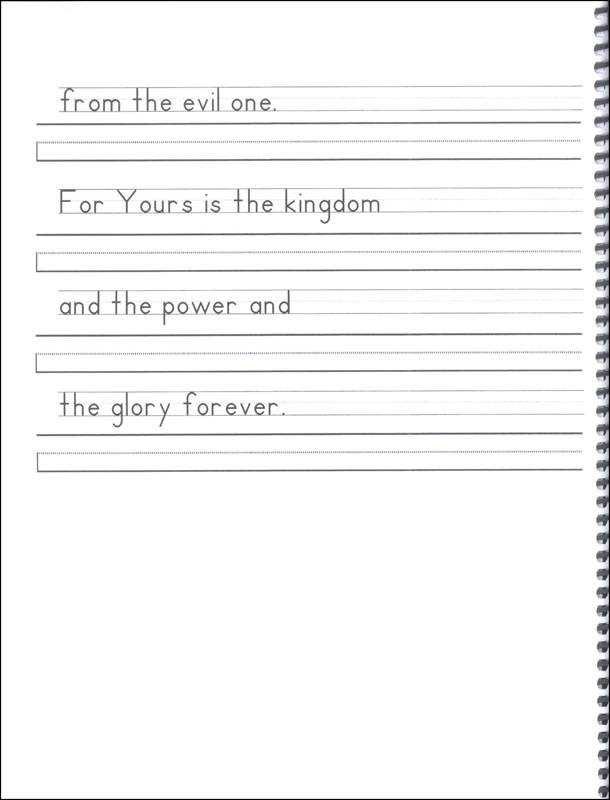 Scripture Character Writing Worksheets Zaner Bloser Intermediate Print 