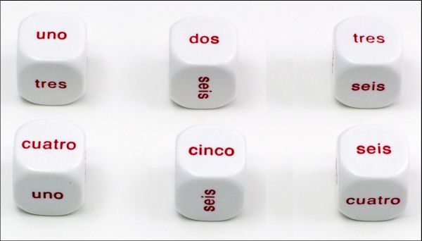 Spanish Dice Numbers 1 to 6 | Koplow Games