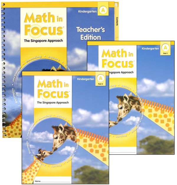 Math in Focus Grade K Homeschool Package - 1st Semester