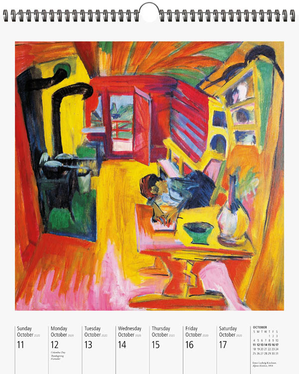 Art PageAWeek Gallery Wall Calendar 2020 Workman Publishing Company